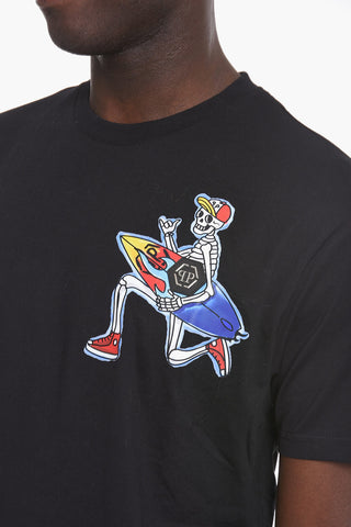 Crew Neck HAWAII SKULL Cotton T-Shirt