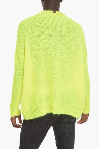 Crew Neck Mohair Blend Pullover