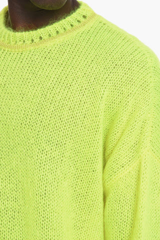 Crew Neck Mohair Blend Pullover
