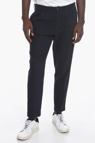 Districk Checked Single Pleat Pants