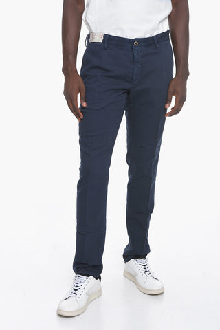Pantaloni Chino Slim Fit con Passanti Cintura