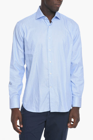 Spread Collar Cotton Shirt