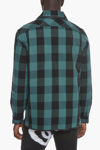 HIROSHI FUJIWARA Cotton-flanned Over Shirt with Down Lining
