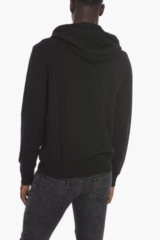 Brushed-cotton Hoodie with Jacquard Logo