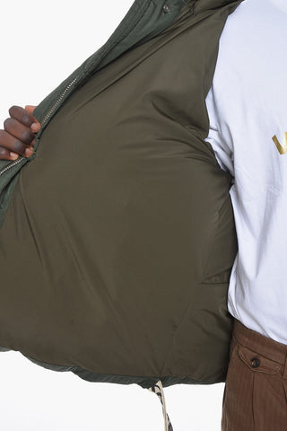 Oversized Puffer Jacket with Logoed Drawstring