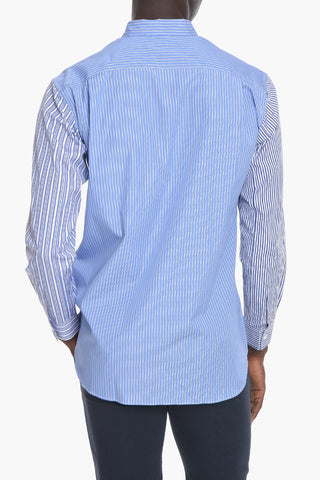 SHIRT Balanced Stripe Cotton Shirt with Breast-pocket