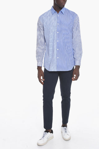 SHIRT Balanced Stripe Cotton Shirt with Breast-pocket