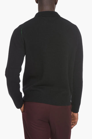 Turtleneck PUNTURE PARAKEET Wool Pullover