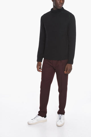 Turtleneck PUNTURE PARAKEET Wool Pullover