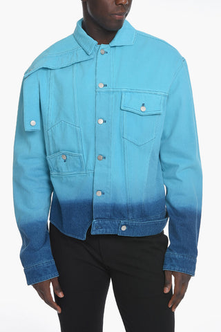 Asymmetric Denim jacket with Ombré-effect