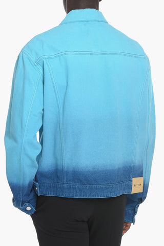 Asymmetric Denim jacket with Ombré-effect