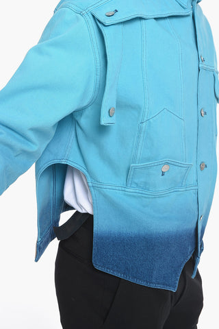 Asymmetric Denim jacket with Ombré-effect