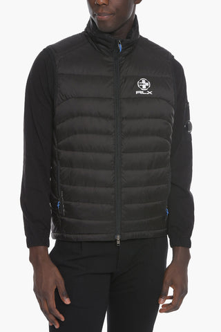 Sleeveless Bomber Jacket with Turtleneck