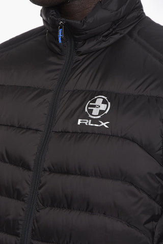 Sleeveless Bomber Jacket with Turtleneck