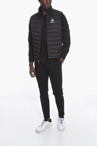 Sleeveless Bomber Jacket with Turtleneck