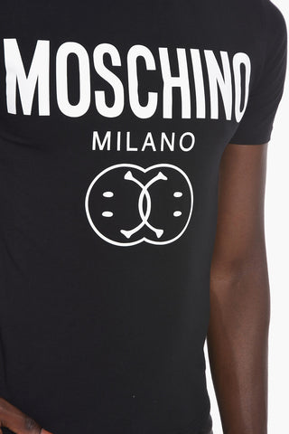 SMILEY Crew Neck T-Shirt with Printed Logo