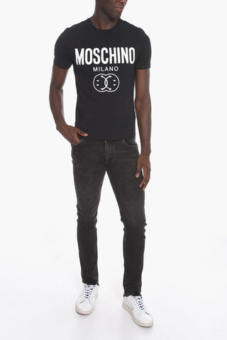 SMILEY Crew Neck T-Shirt with Printed Logo