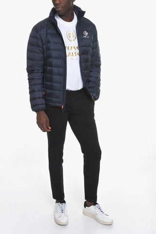 Bomber a Collo Alto con Stampa Logo