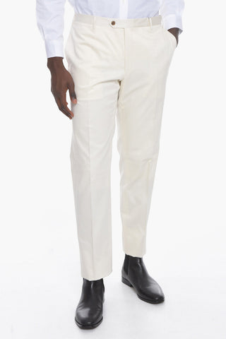 Stretchy-cotton ACADEMY Straight-leg Pants