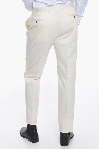 Stretchy-cotton ACADEMY Straight-leg Pants