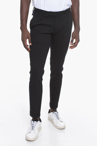Single Pleat Pants with Cuffed Hem