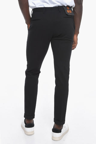 Single Pleat Pants with Cuffed Hem