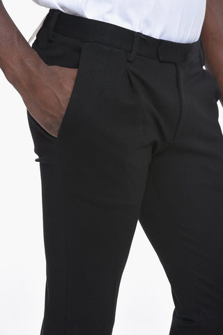 Single Pleat Pants with Cuffed Hem