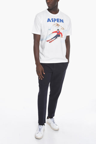 T-shirt Girocollo in Cotone Stampata