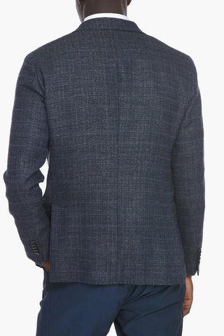 CC COLLECTION Linen-blend Halflined REWARD Blazer with Peak Lapel
