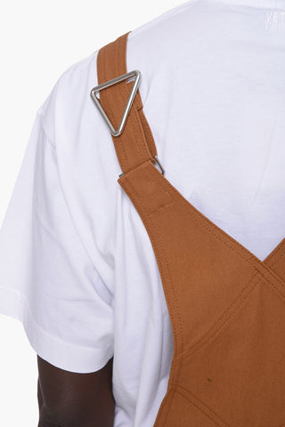 Salopette in Denim con Tasca Frontale