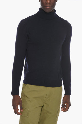 Virgin Wool and Cashmere Turtle-neck Sweater