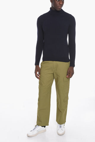 Virgin Wool and Cashmere Turtle-neck Sweater