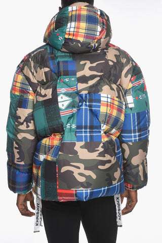 Piumino Oversized con Multifantasia All Over