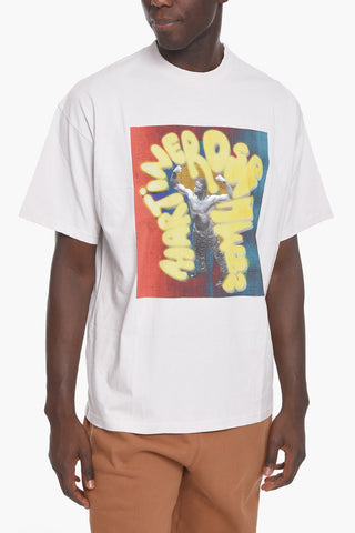 Front Printed Oversized Crew-neck T-Shirt