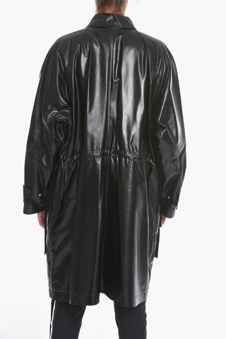 Cappotto in Pelle SHINY con Coulisse