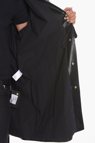 Cappotto in Pelle SHINY con Coulisse
