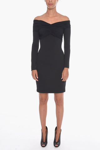 Jersey Dress with Off-shoulders
