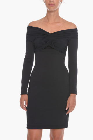 Jersey Dress with Off-shoulders
