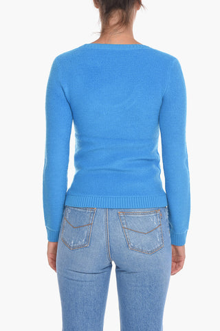 Crew Neck Sequined Logo SIGN Sweatshirt