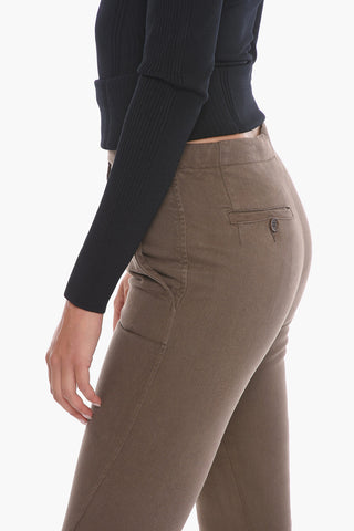 Pantaloni Crop a Vita Alta