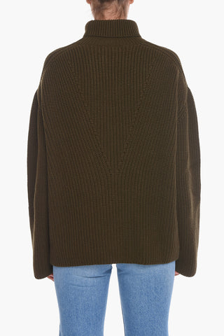 Turtleneck SCOTTISH Pullover with Cut-Out
