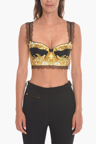 Silk Top with Lace Detail and BAROCCO Print