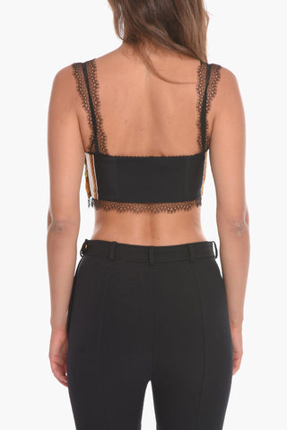 Silk Top with Lace Detail and BAROCCO Print