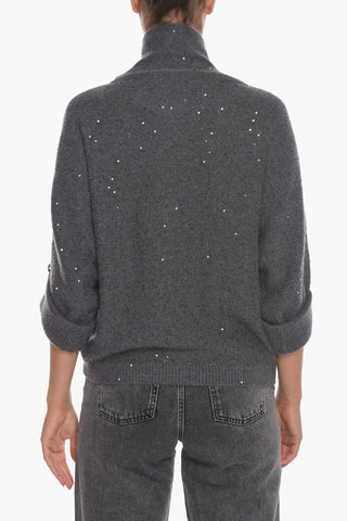 Cashmere Turtleneck Sweather with Sequins