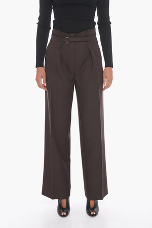 Pantaloni a Gamba Ampia con Chiusura in Velcro