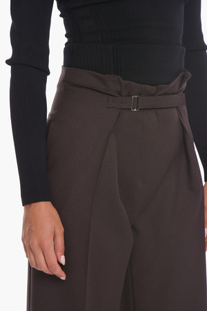 Pantaloni a Gamba Ampia con Chiusura in Velcro
