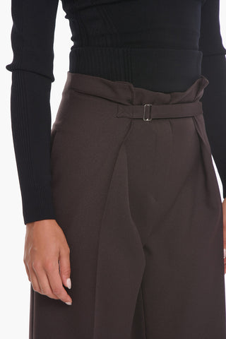 Pantaloni a Gamba Ampia con Chiusura in Velcro