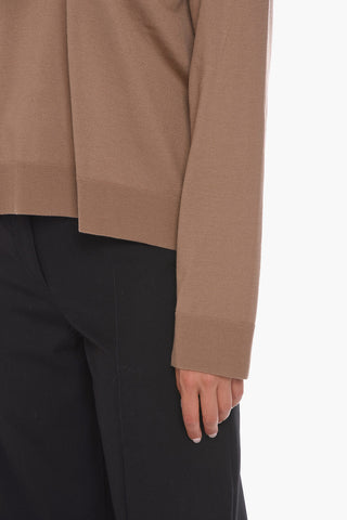 S MAX MARA Maglia in Misto Lana con Collo a V