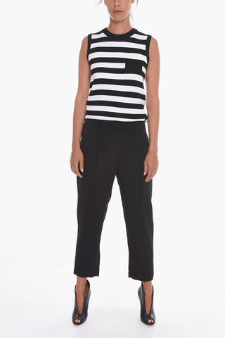 Silk Pleated Trousers