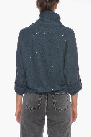 Cashmere Turtleneck Sweather with Sequins